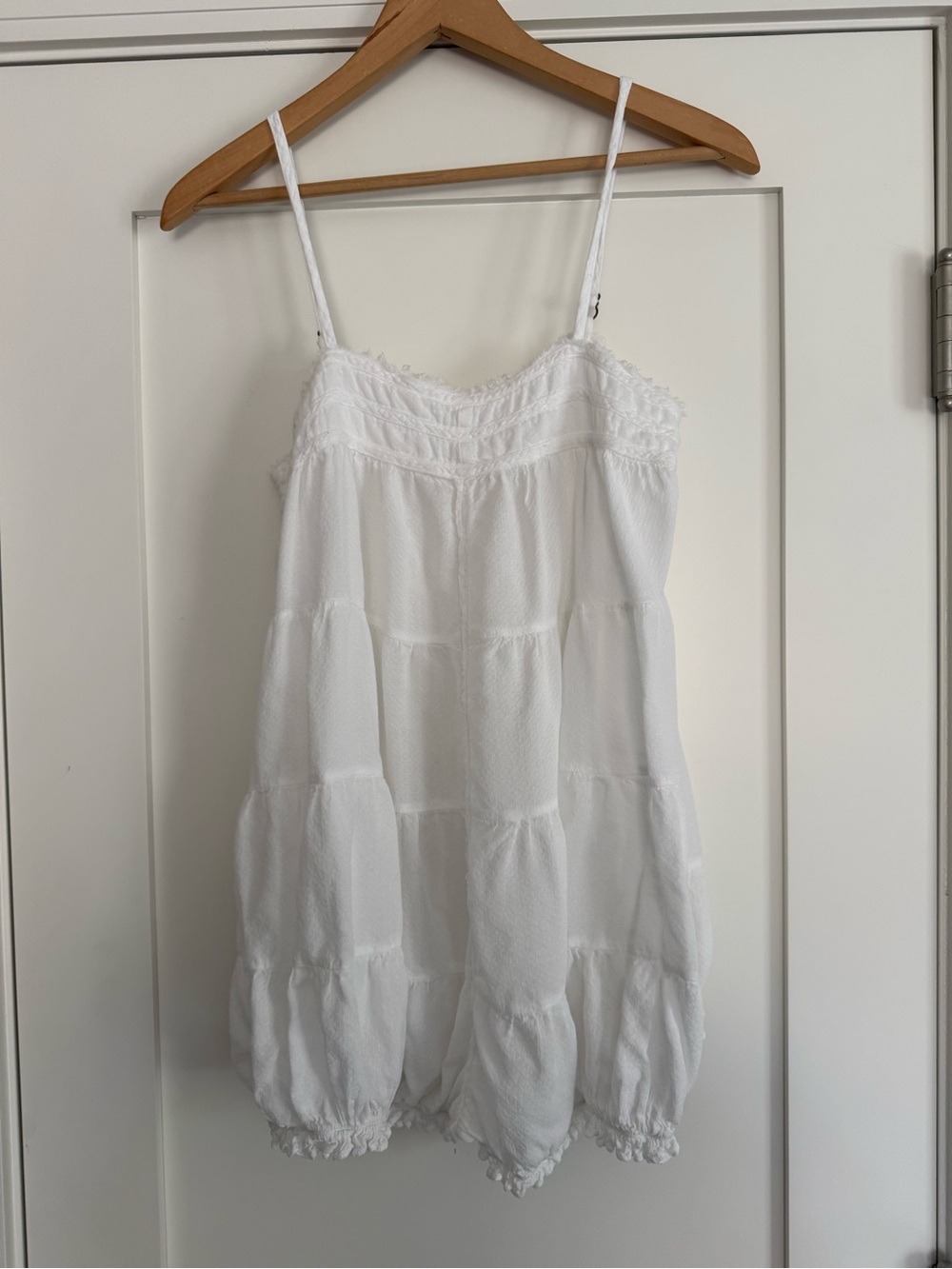 Free People Intimately White Romper Women’s Size Small Tiered Gathered At Leg